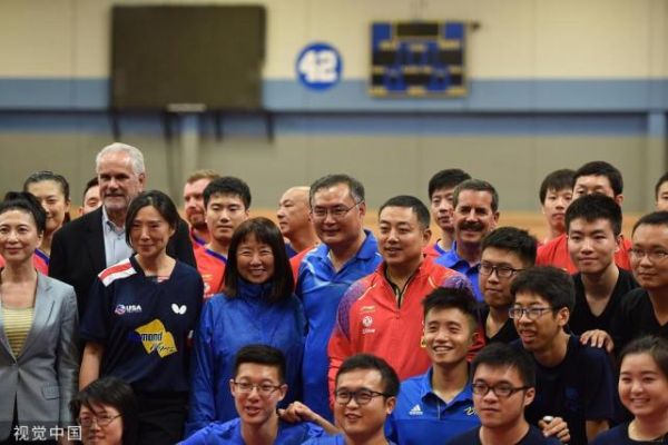 中美乒乓球队共访尼克松图书馆 “乒乓外交”48