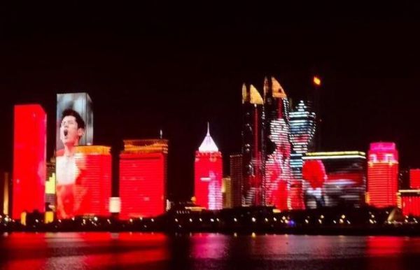 53幢楼生日灯光秀震撼乒联：张继科逐渐远离乒乓球