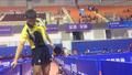 张继科“广告牌门”再亮相 对挡板变温柔获赞