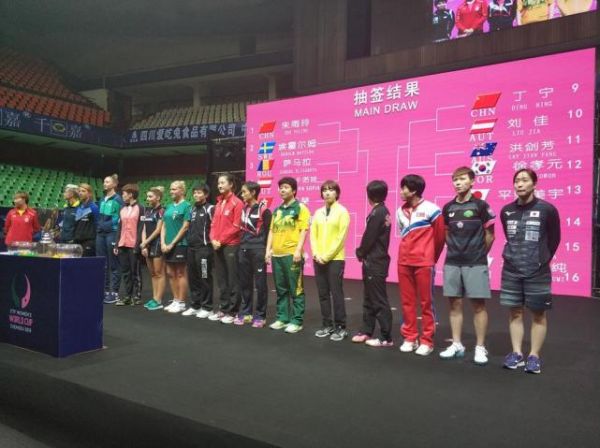 女乒世界杯淘汰赛抽签：丁宁平野美宇石川佳纯同入下半区