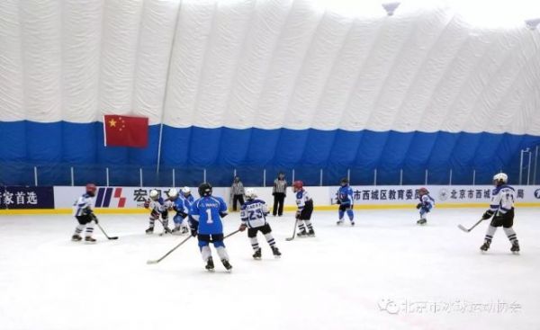 北京西城区中小学冰球联赛落幕 切磋技术交流友谊