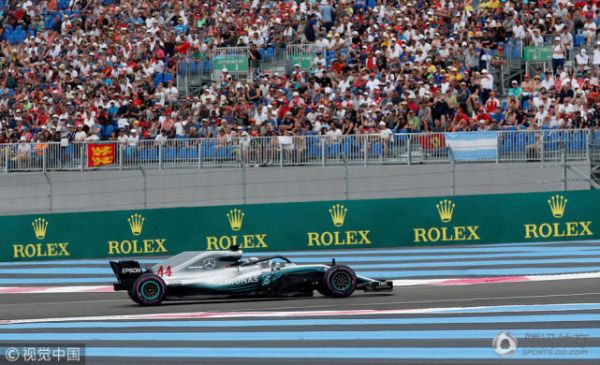F1法国站排位赛：汉密尔顿杆位 梅奔包揽头排