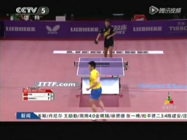 世乒赛张继科赢德比马龙横扫 国乒五虎进16强