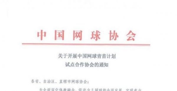 网协推出“青苗计划” 规范引导少儿网球市场