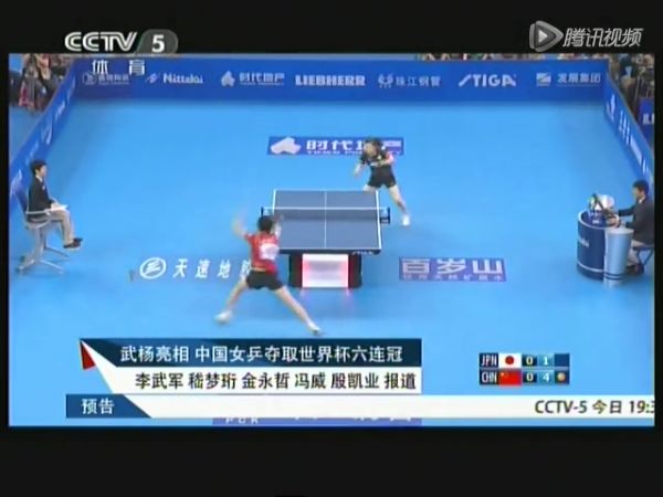 世界杯女乒3-0日本 第八次登顶取六连冠